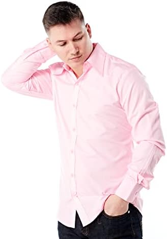 Zen Retro Shirt Mens Large Collar 70s Long Sleeve Button Through